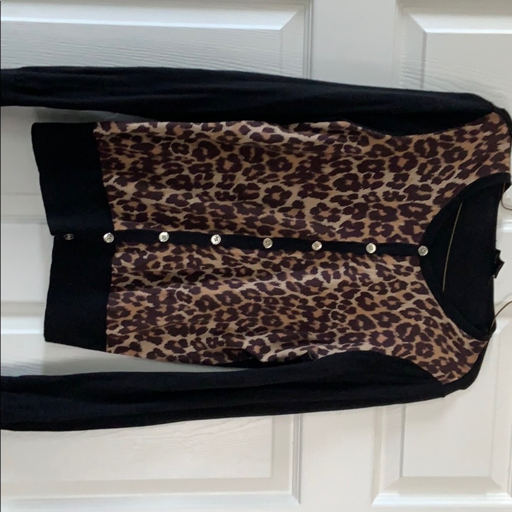 Leopard Ann Taylor Cardigan